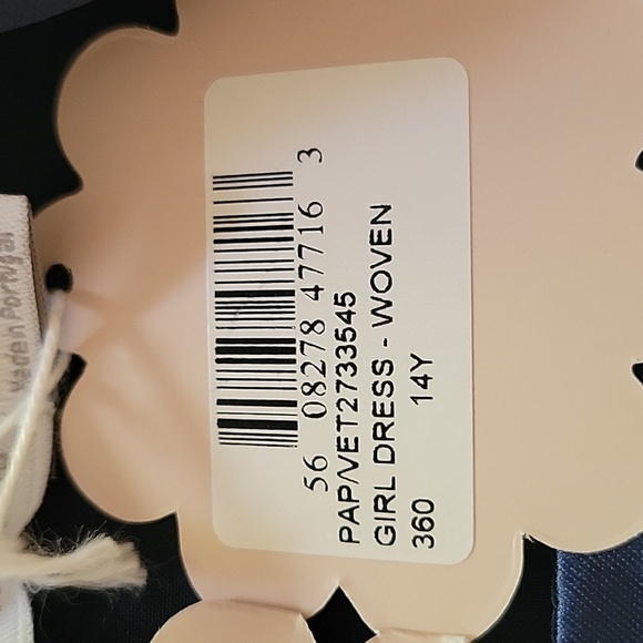 NWT Girls Patachou Navy Satin Dress age 14 years - Picture 6 of 8